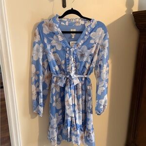 Joie Blue and White Floral Blouse